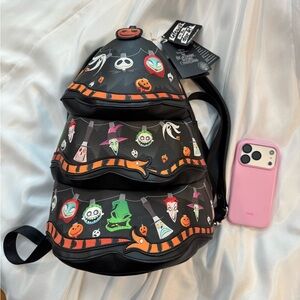Black nightmare before Christmas Halloween Themed Backpack